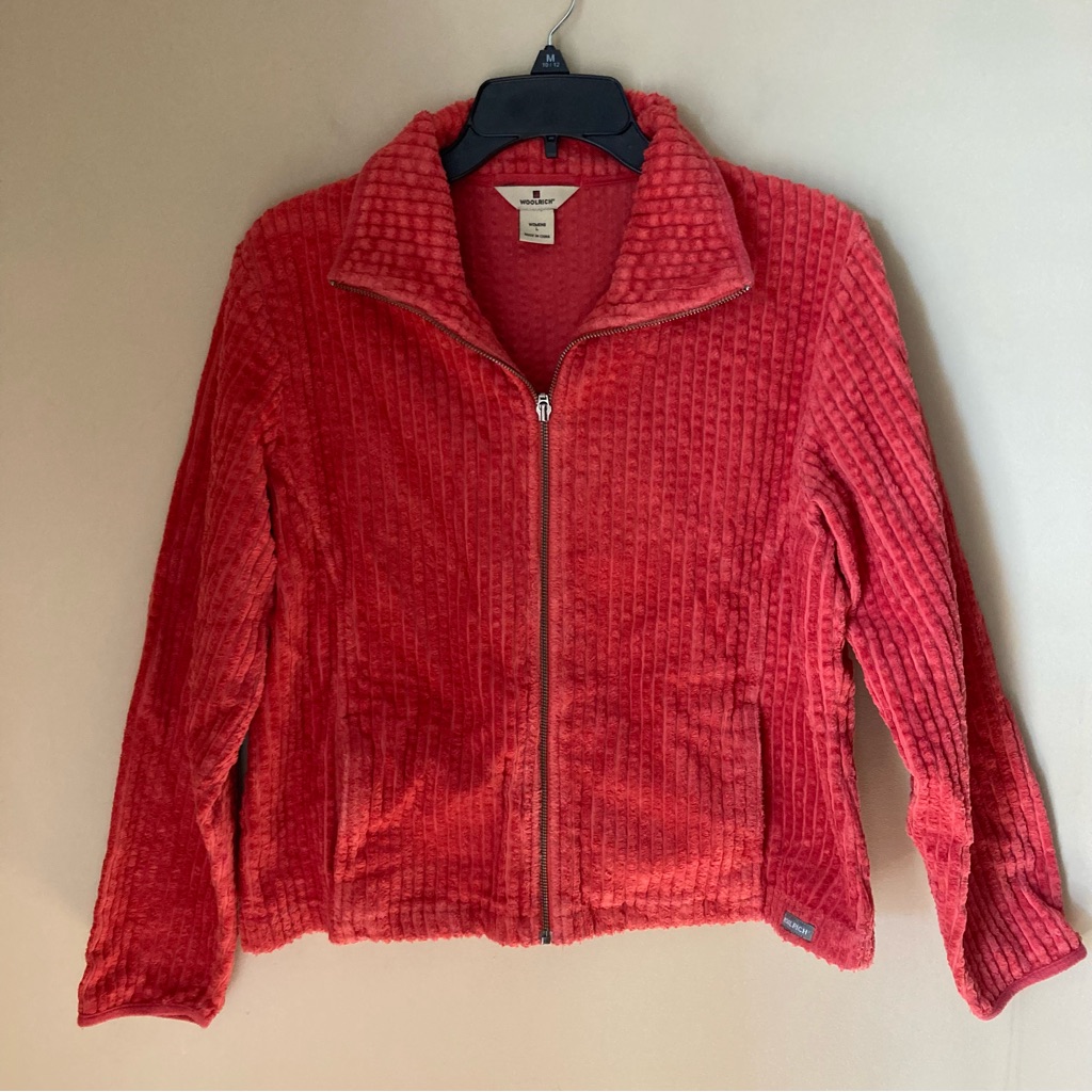 Woolrich Women’s Kinsdale Winter Coral Corduroy Jacket; Size L